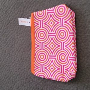CLINIQUE Geometric Makeup Cosmetic Bag Zip up Pouch Various